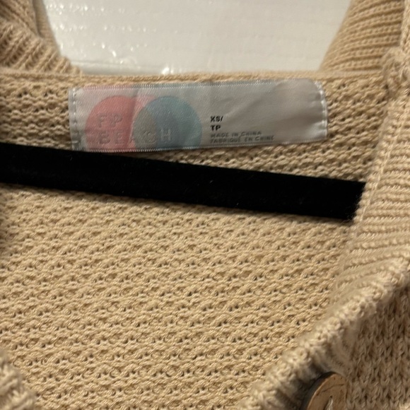 Free People Ryleigh Hailee Sweater Romper Onesie Neutral Cream - Picture 5 of 5